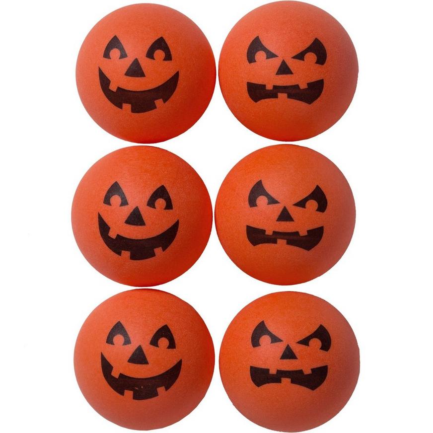 Jack-o'-Lantern Pong Balls 6ct