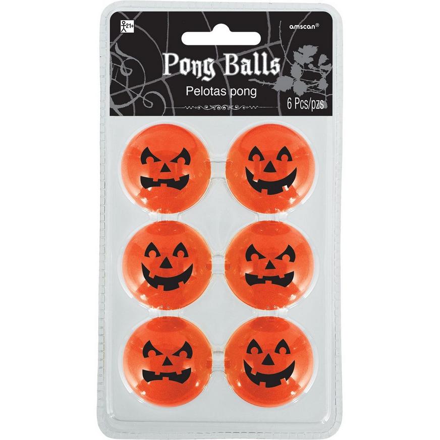 Jack-o'-Lantern Pong Balls 6ct