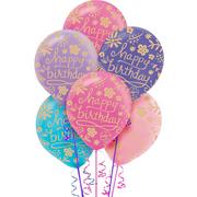 Floral Birthday Balloons 20ct, 12in