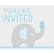 Blue Baby Elephant Invitations 8ct