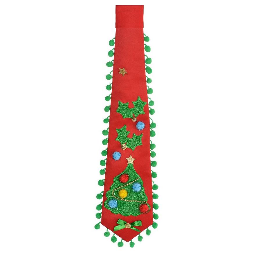Red Christmas Tree Tie