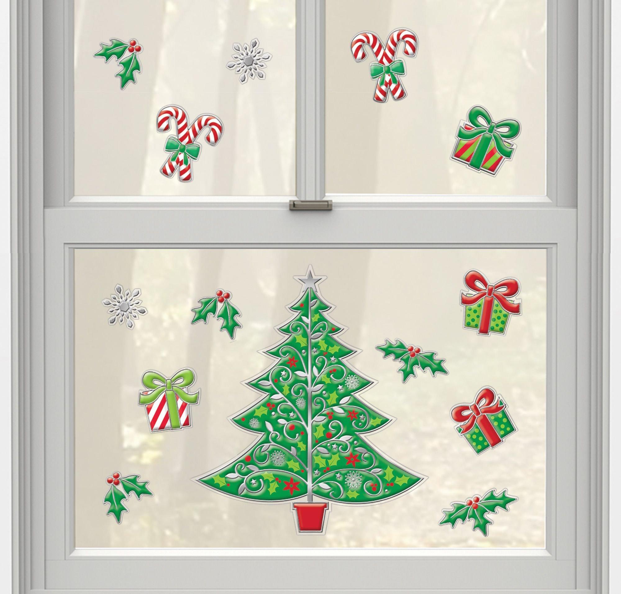 Christmas Tree Decals 14ct Party City