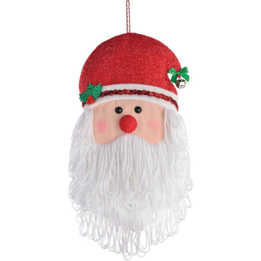 Red Christmas Santa Claus Hat Jingle Bells Holiday Plush Hat Santa Costume 