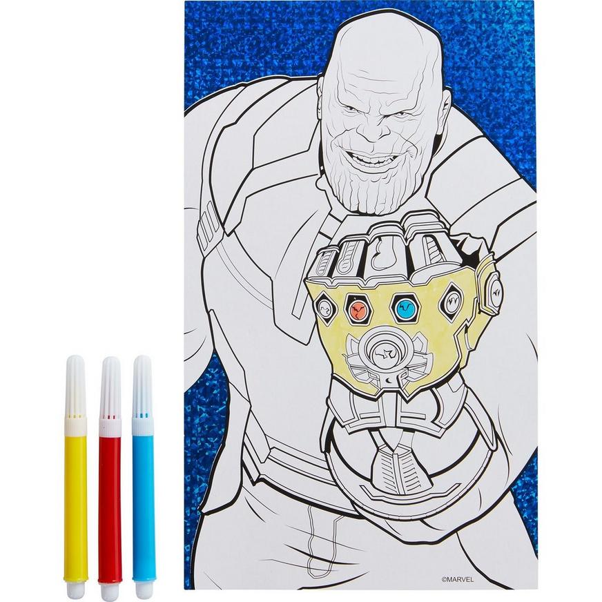 Prismatic Avengers Coloring Sheet with Markers