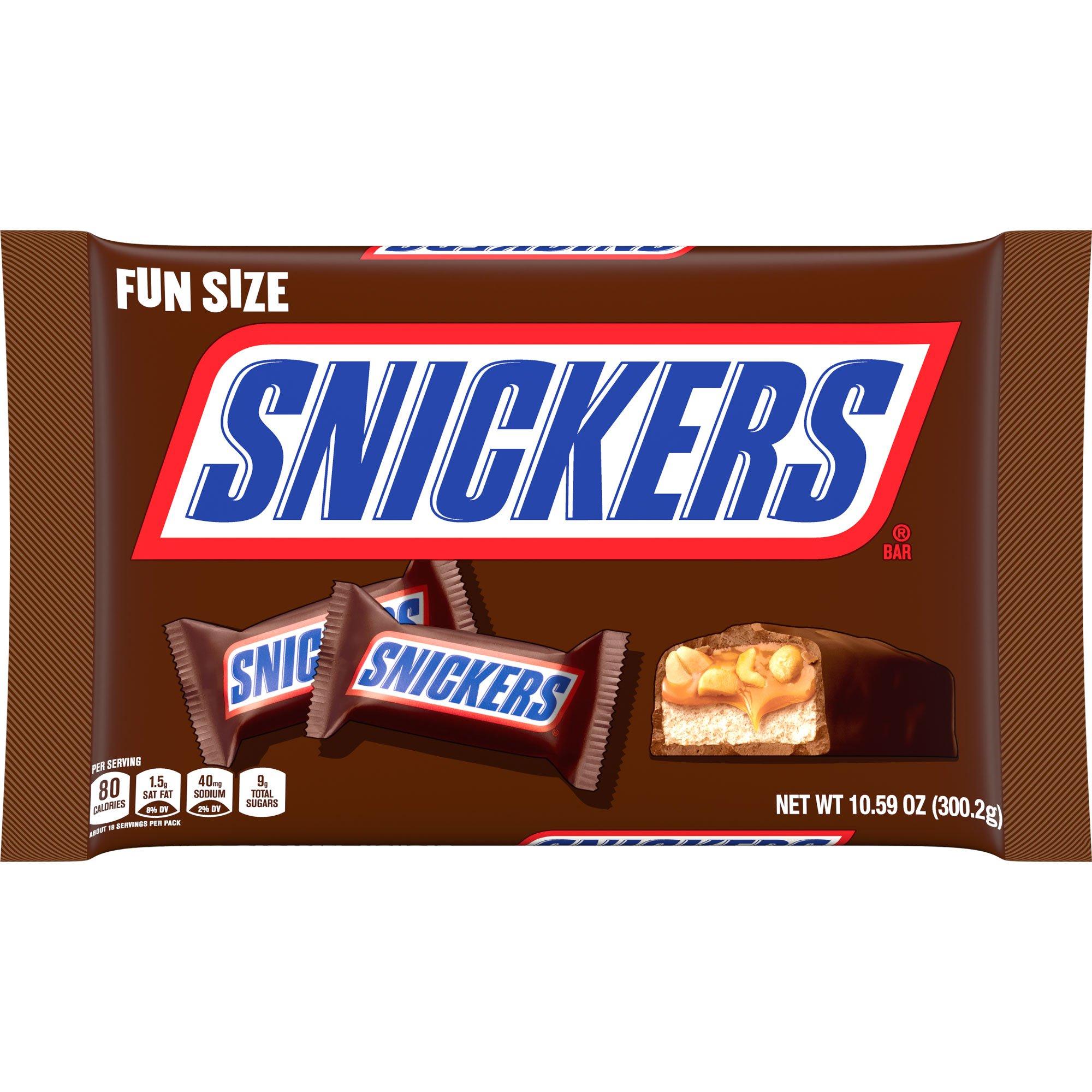 Snicker Fun Size Bars, 10.59oz Party City