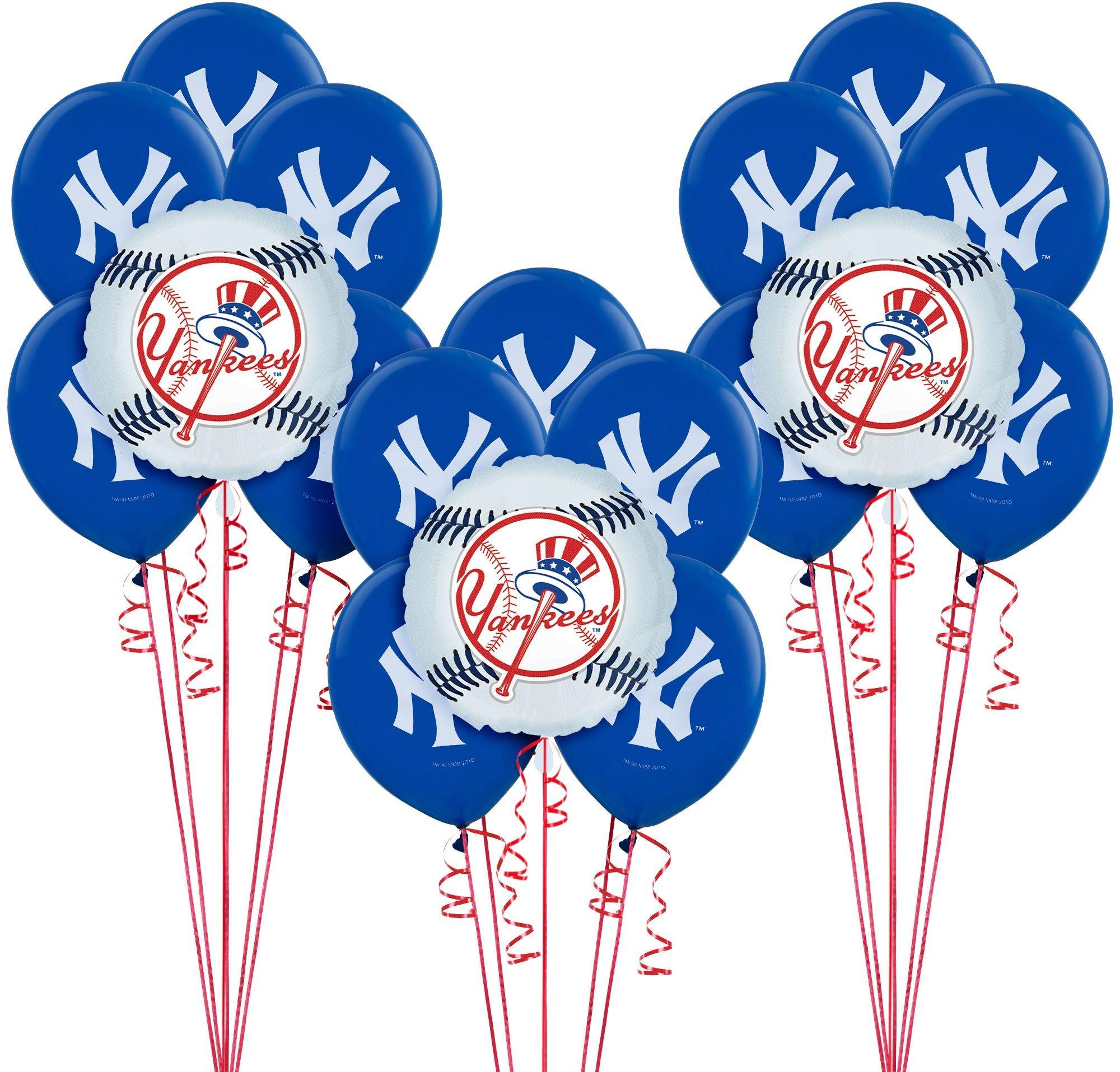 Anagram International New York Yankees Jersey Flat Party Balloons, 24,  Multicolor : : Toys & Games