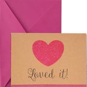 Glitter Loved It Kraft Thank You Notes 8ct