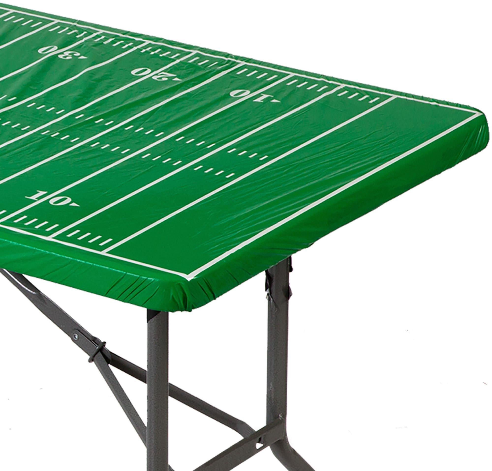 Fitted Football Field Table Cover 40in x 79in Party City