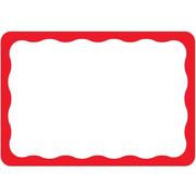Red Border Name Tags 100ct