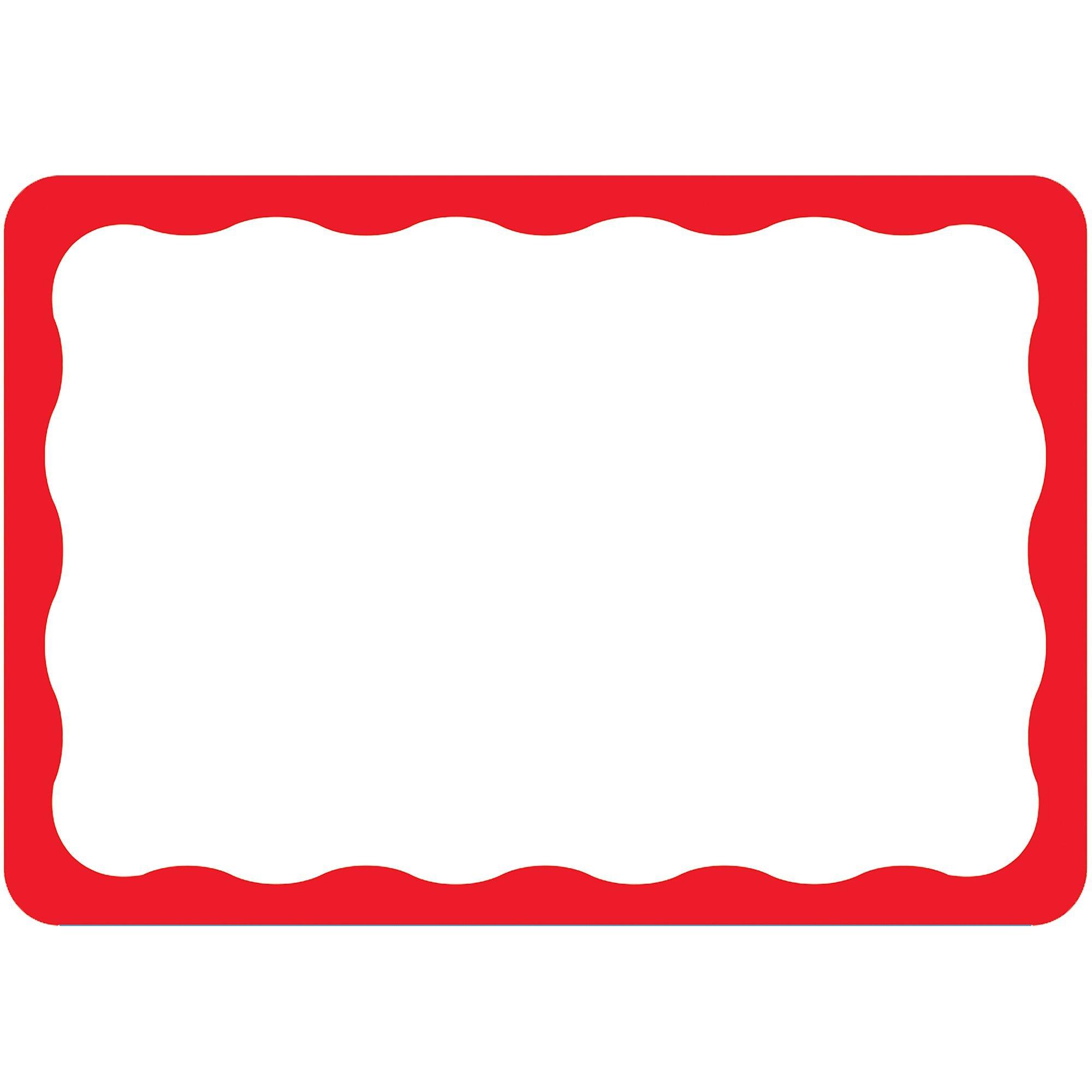 Red Border Name Tags 100ct | Party City