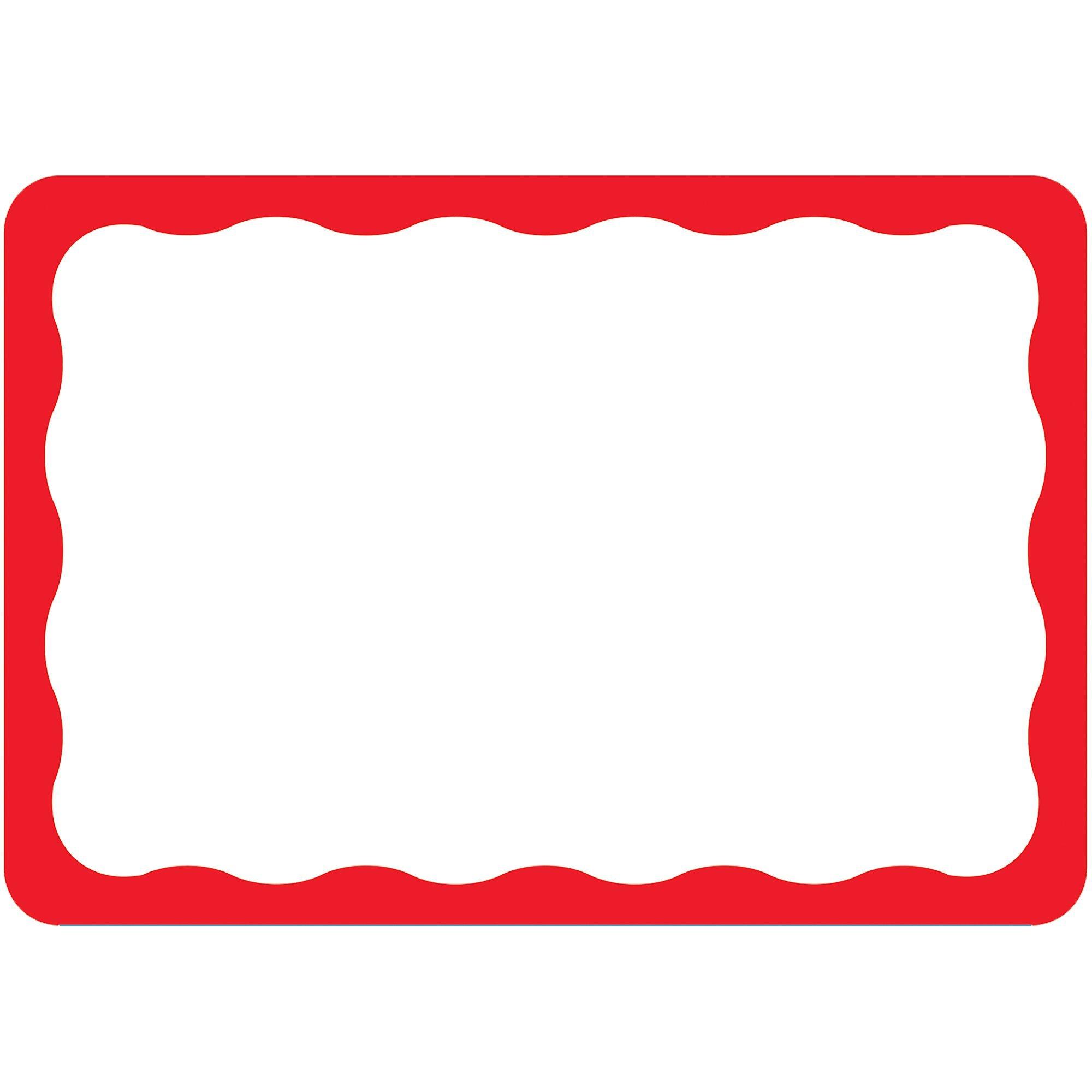 Blank Name Tag Patch Red Border