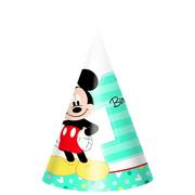 1st Birthday Mickey Mouse Party Hats 8ct
