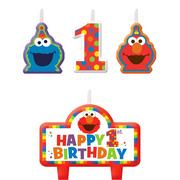 Elmo 1st Birthday Candles 4ct