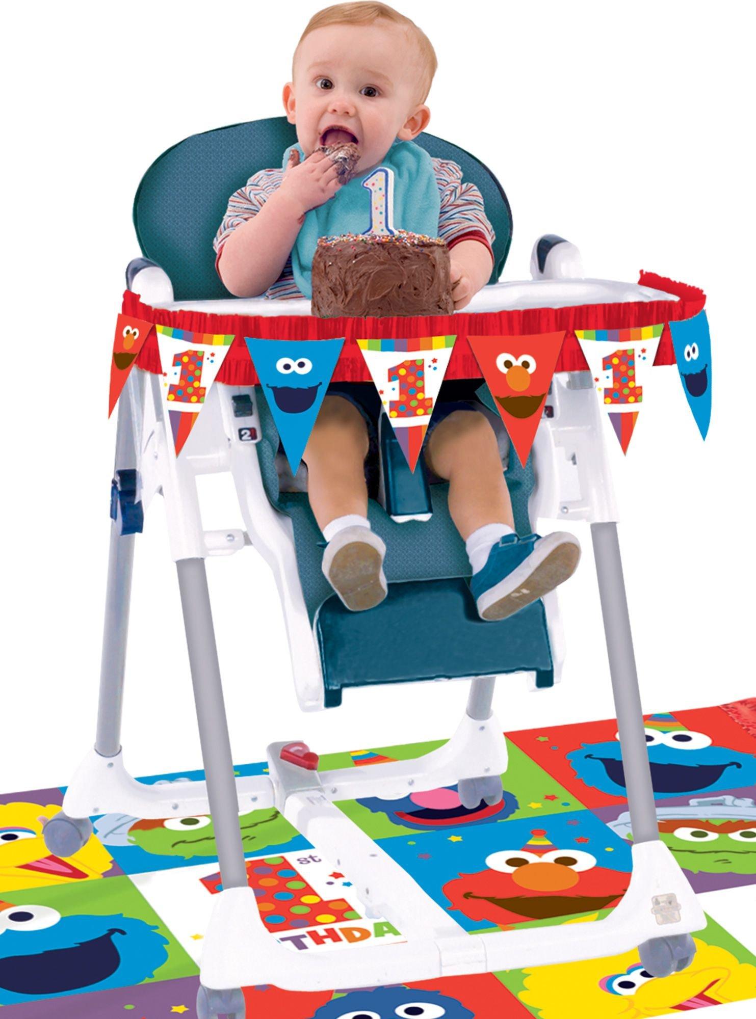 1st Birthday Elmo High Chair Decorating Kit 2pc