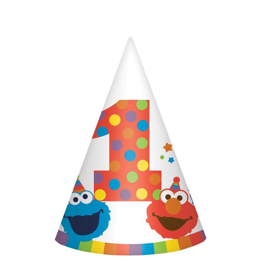 1st Birthday Elmo Party Hats 8ct