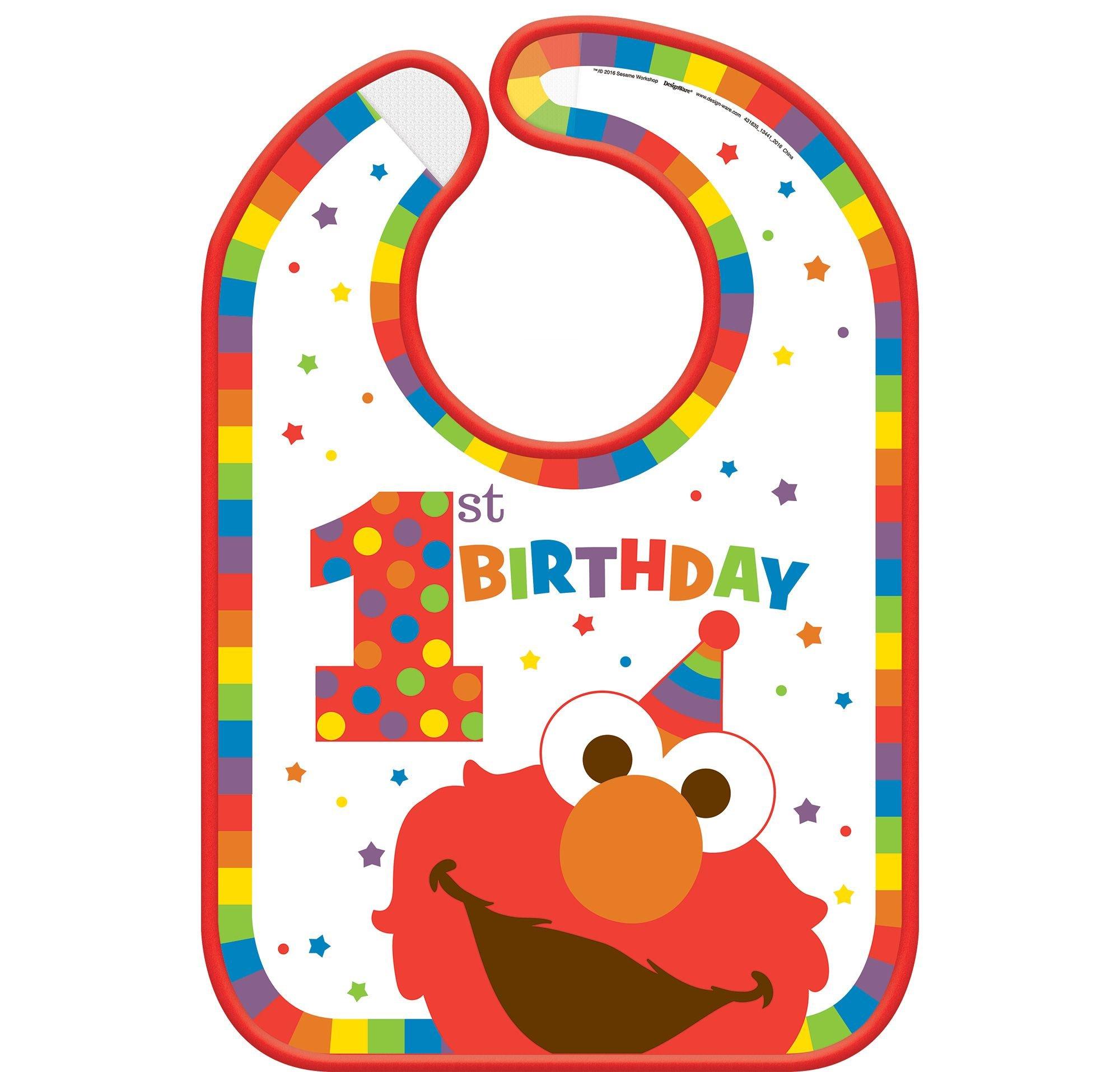 1st Birthday Elmo Bib