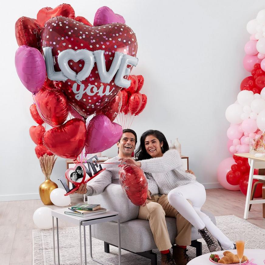 3D Love You Valentine's Day Heart Foil Balloon, 36in