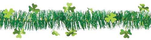 Shamrock Tinsel Garland 9ft Party City