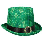 Green Plaid Top Hat
