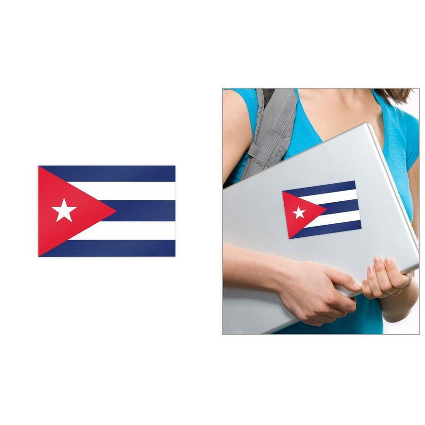 Cuban Flag Cling Decal