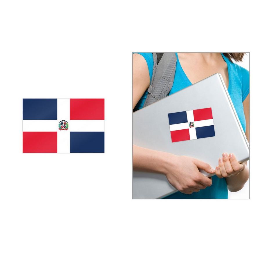 Dominican Flag Cling Decal