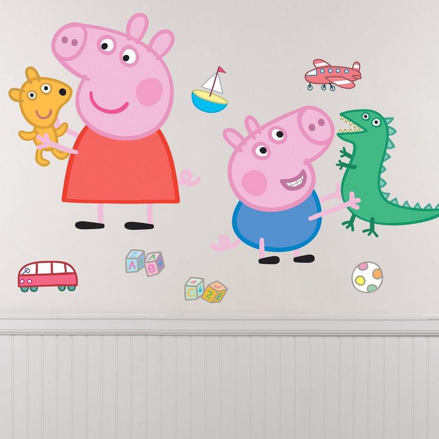 Peppa and Friends train wall stickerOfficial Peppa Pig wall stickers 