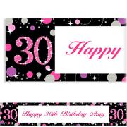Custom Pink Sparkling Celebration 30 Banner