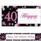 Custom Pink Sparkling Celebration 40 Banner
