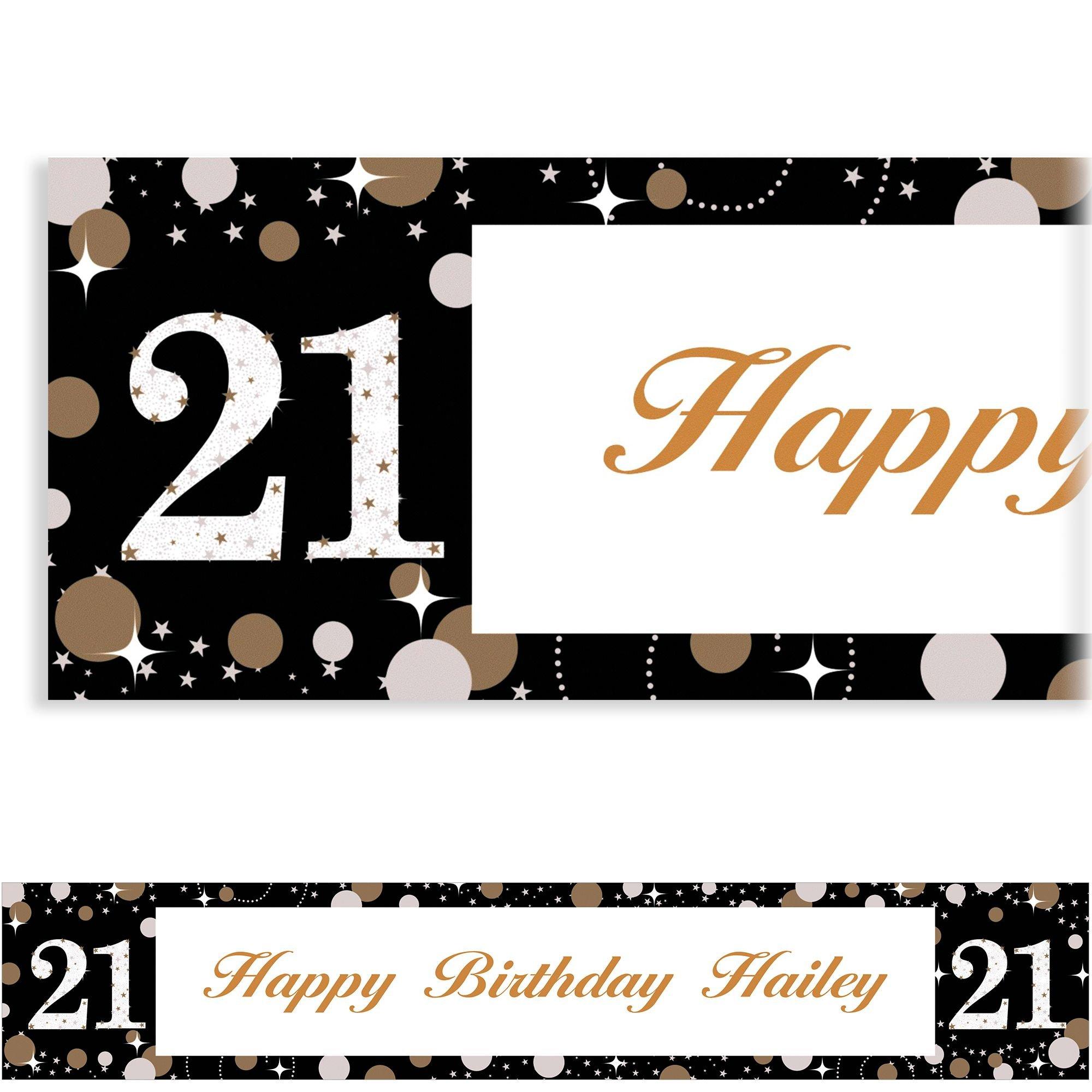 Custom Sparkling Celebration 21 Banner Party City