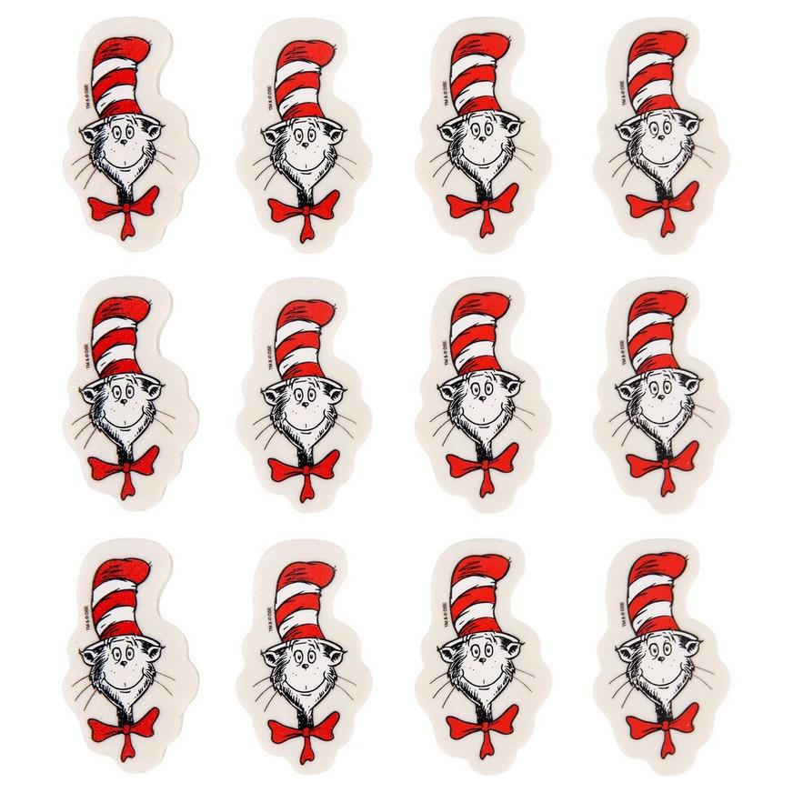 Cat in the Hat Erasers 12ct - Dr. Seuss