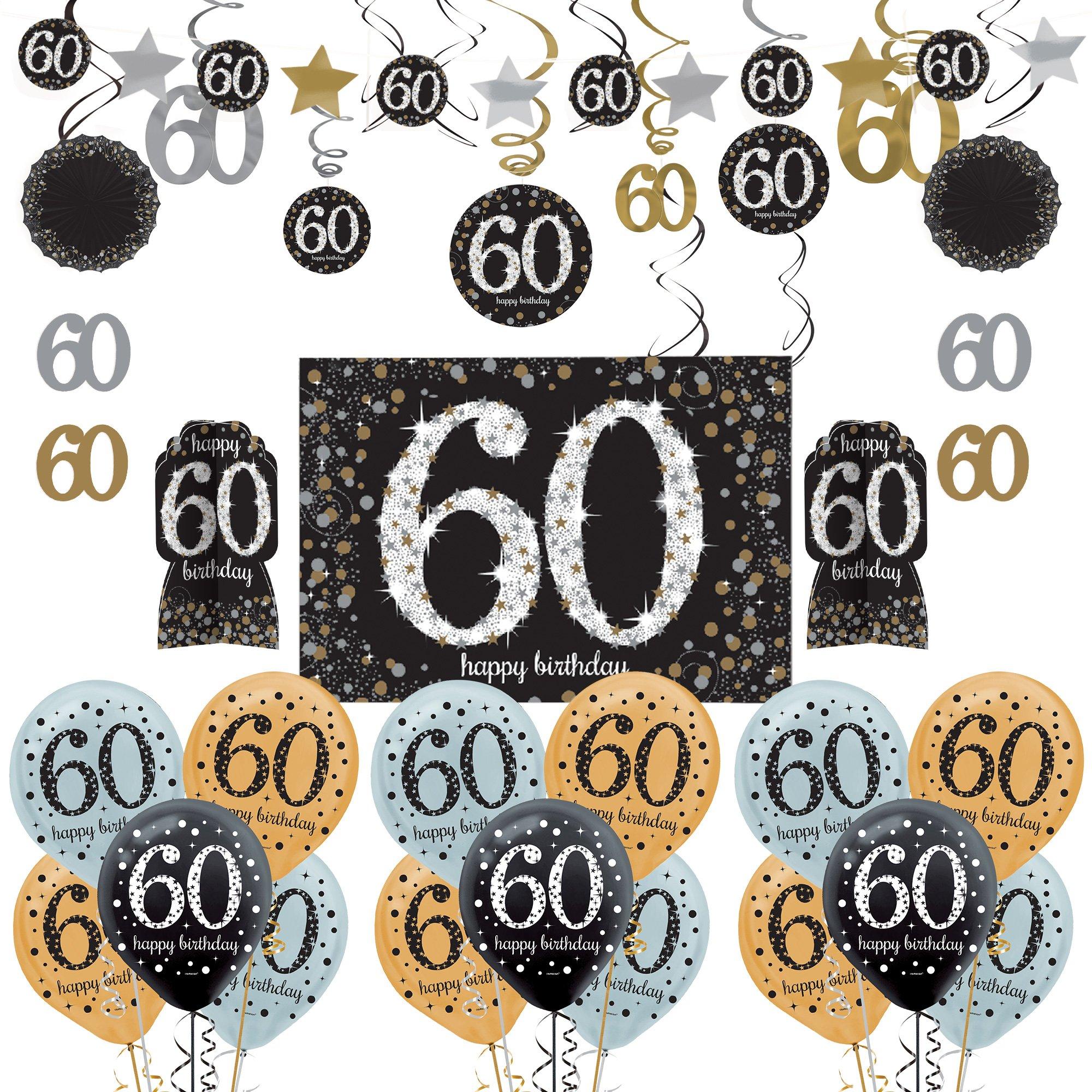 Sparkling Celebration 60th Birthday Room Decorating Kit