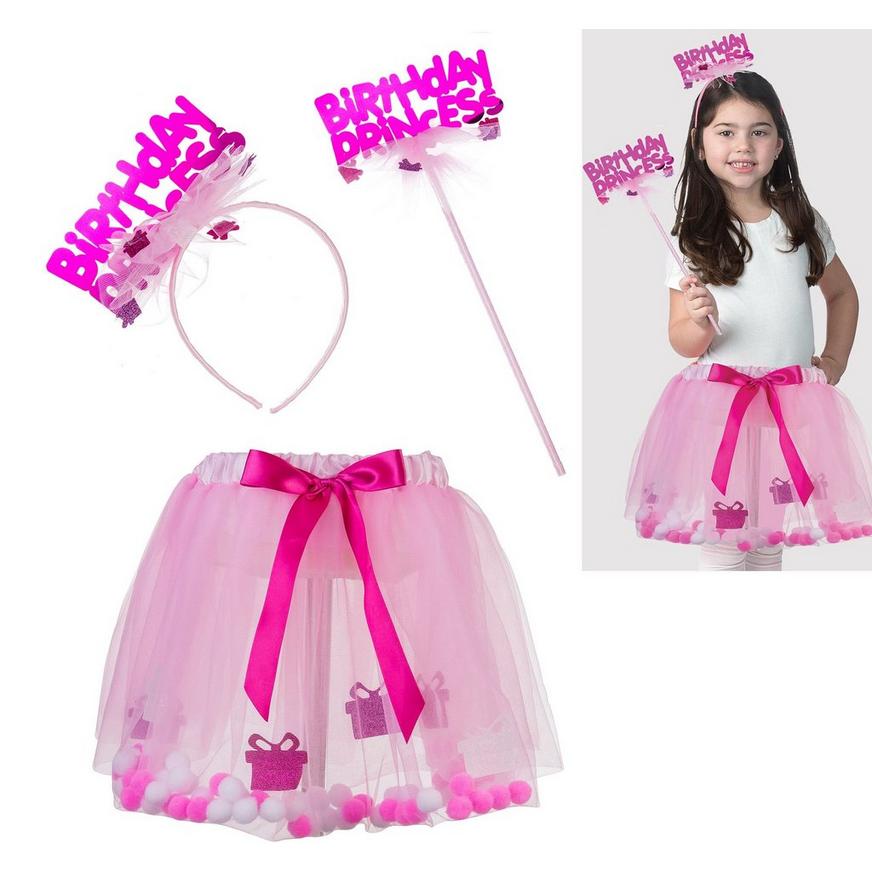 Child Pink Birthday Princess Accessory Kit 3pc