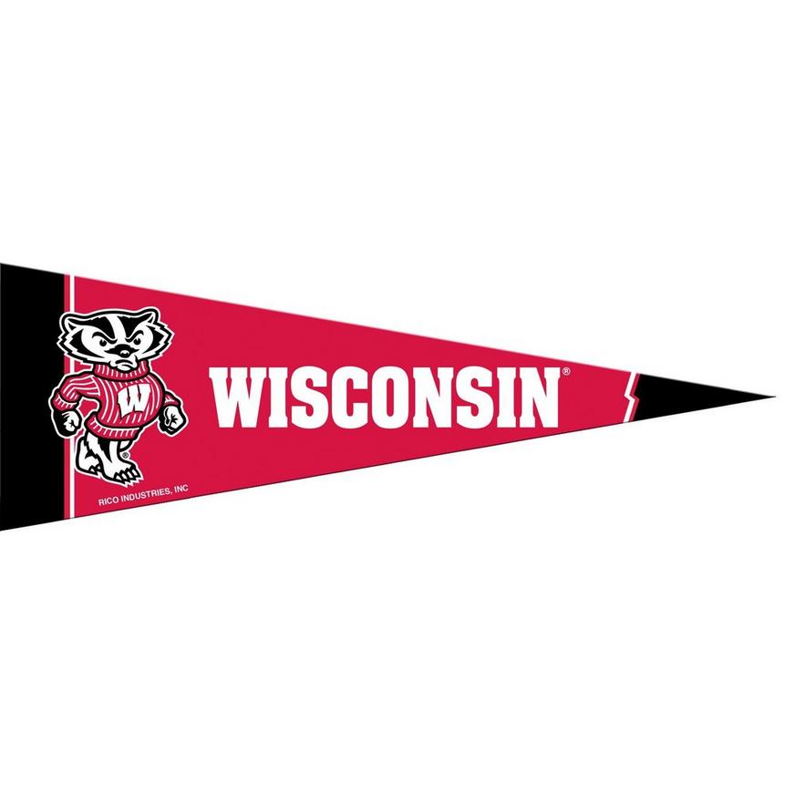Small Wisconsin Badgers Pennant Flag