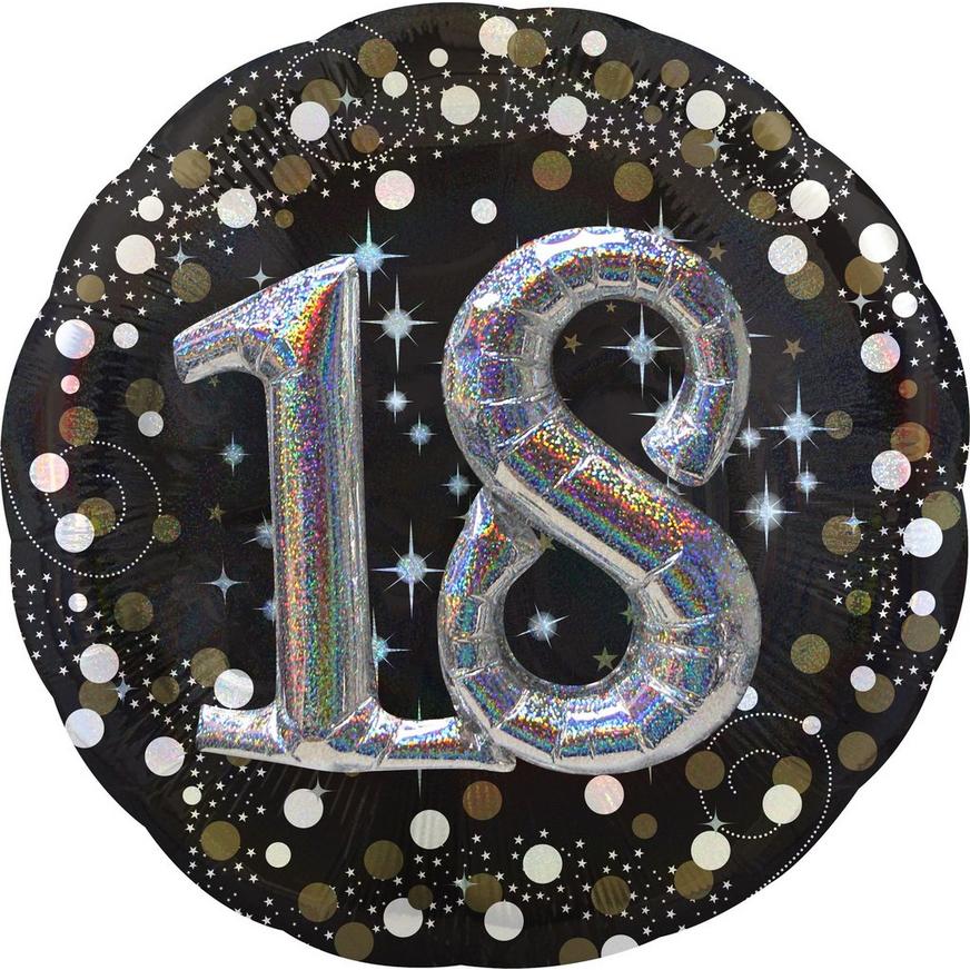 18th Birthday Balloon 32in - 3D Sparkling Celebration