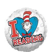 Cat in the Hat I Heart Reading Balloon - Dr. Seuss, 18in