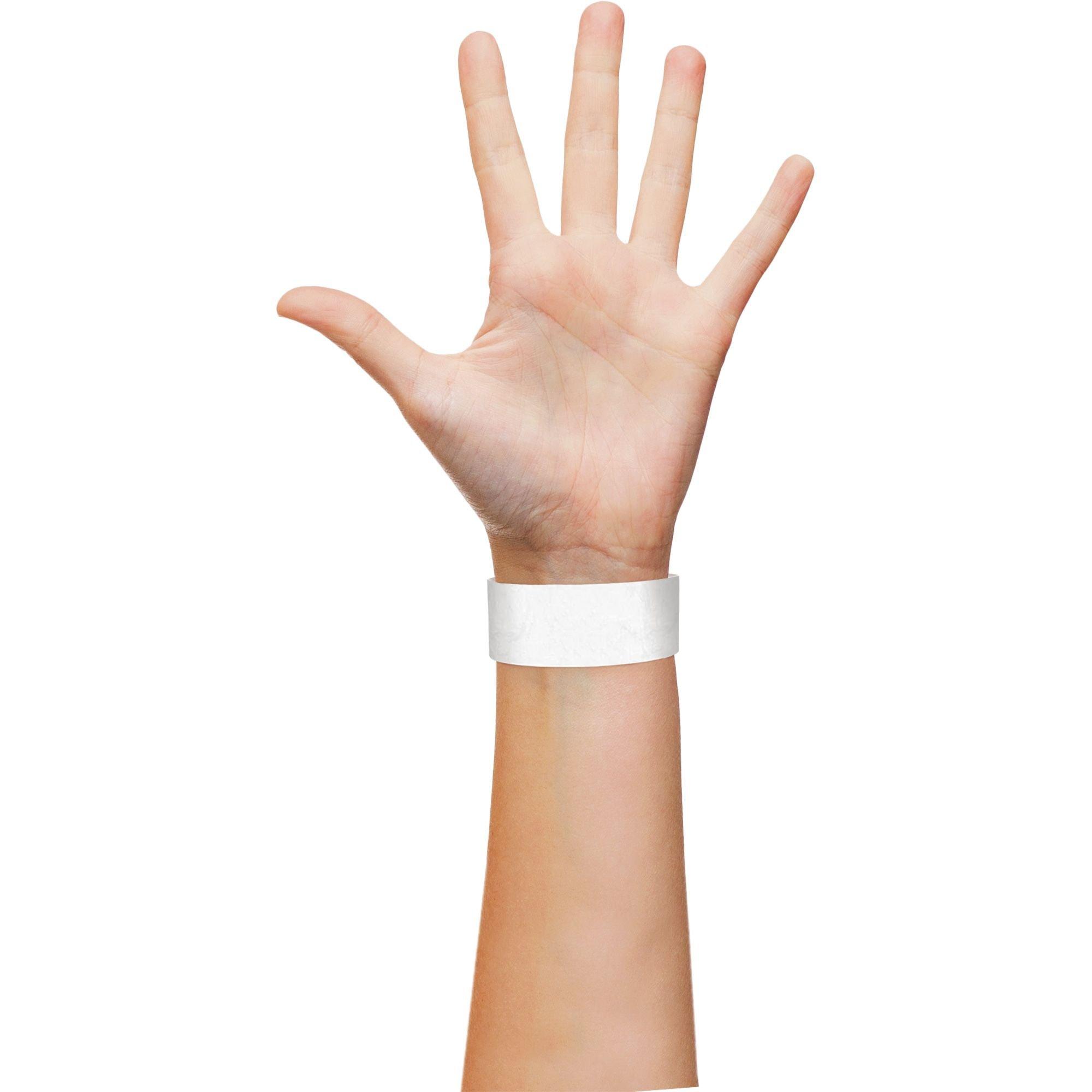 White Paper Wristbands, 500ct