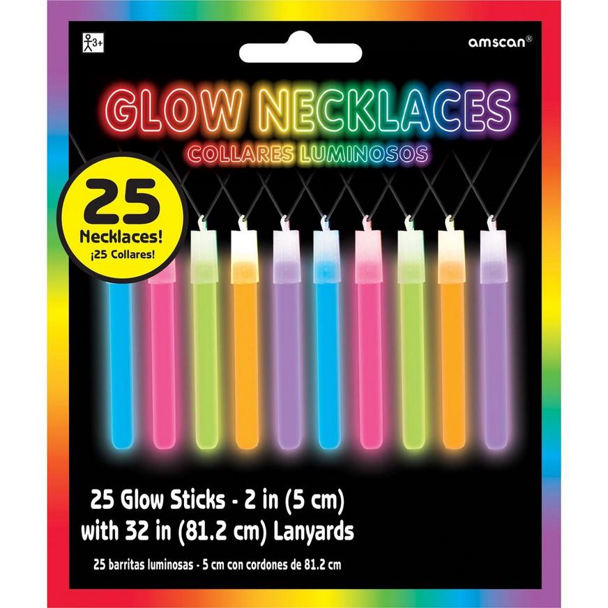 Multicolor Glow Stick Necklaces 25ct