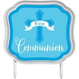 Blue First Communion Cake Topper