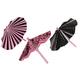 Pink & Black Parasol Decorations 3ct