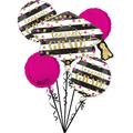Giant Prismatic Confetti Graduation Balloon Bouquet with Balloon Weight 6pc