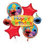 Sesame Street Birthday Balloon Bouquet 5pc