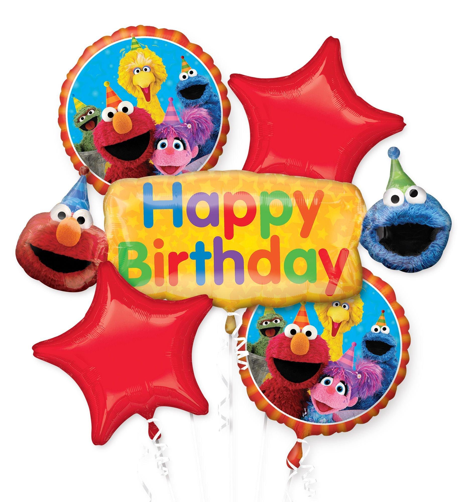 Sesame Street Birthday Balloon Bouquet 5pc