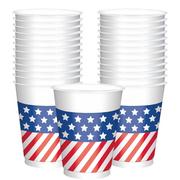 Patriotic American Flag Cups 25ct