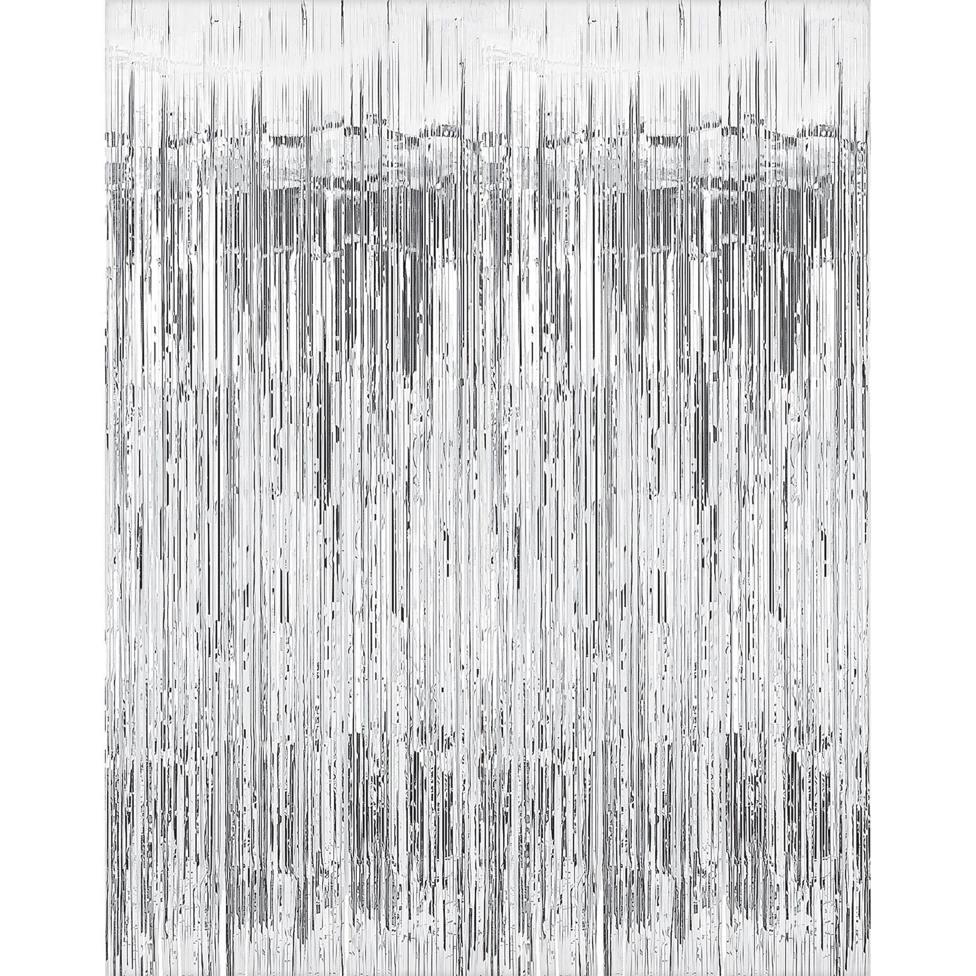 Amscan Shape Silver Fringe Paper Banners, 6ft, 6ct Silver | Party