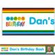 Custom Rainbow Happy Birthday Photo Banner