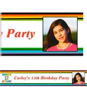 Custom Rainbow 13th Birthday Photo Banner