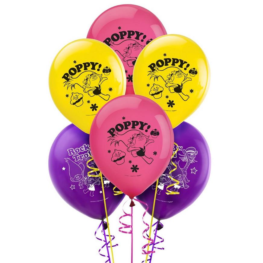geschiedenis Afhaalmaaltijd Wegenbouwproces Trolls Balloons 6ct | Party City