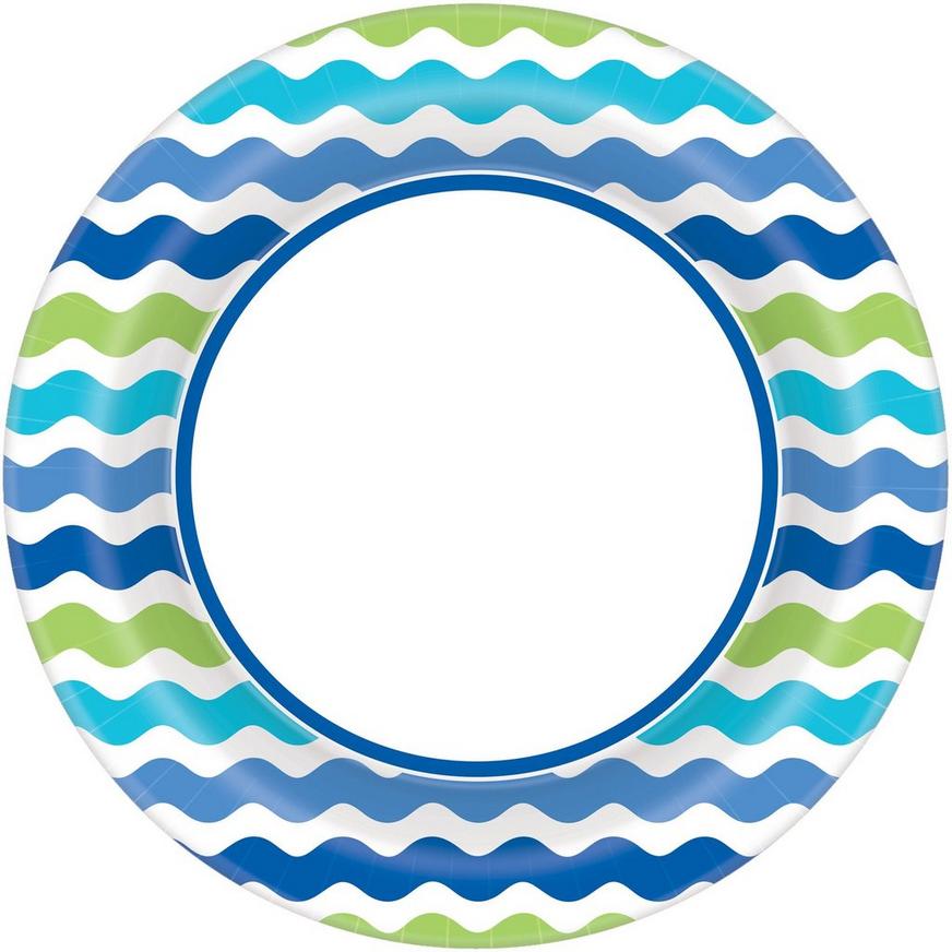 Cool Wavy Stripes Dinner Plates 40ct