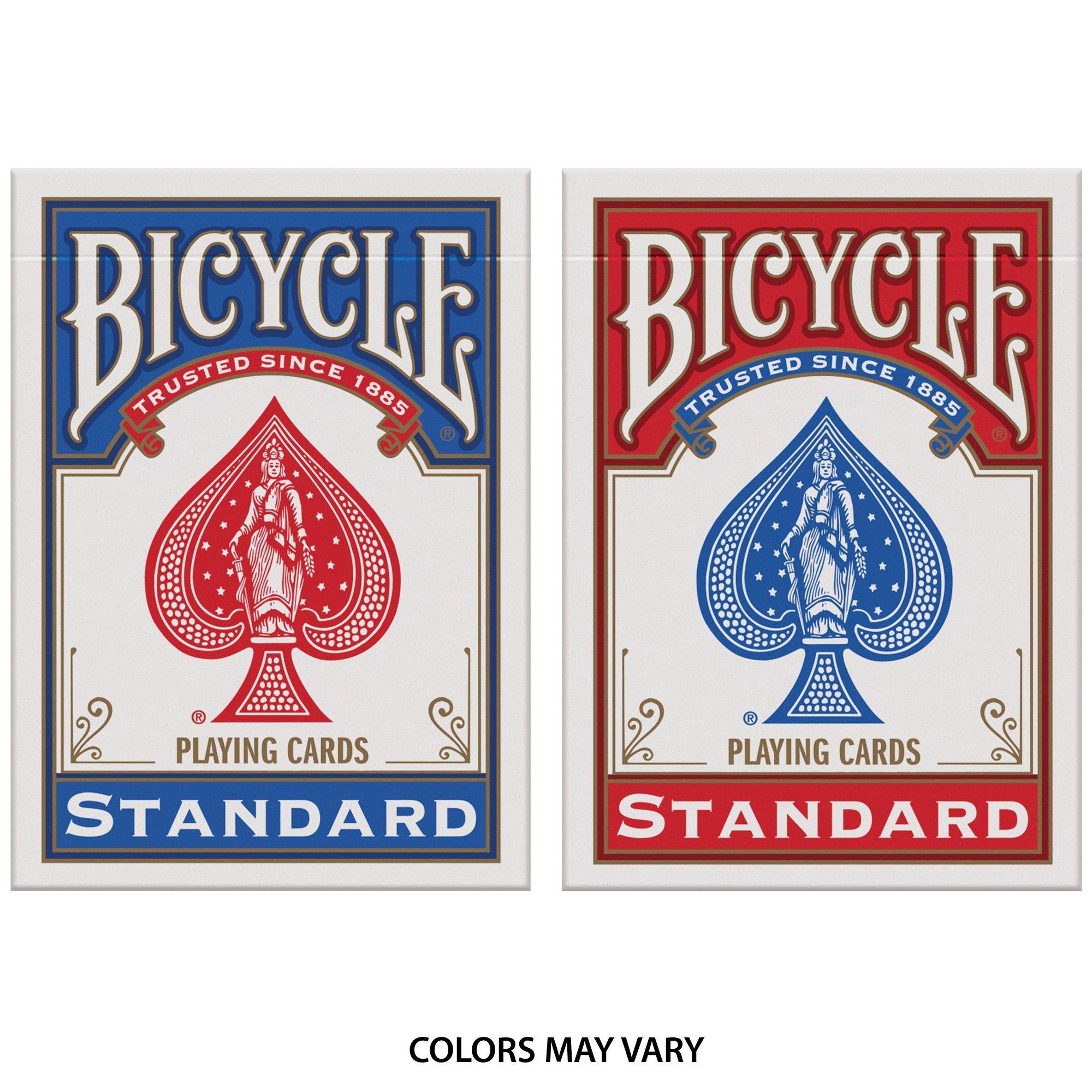  Bicycle Large Print Playing Cards, Bridge Size Playing Cards,  Large Print Playing Cards for Seniors, 1 Deck, Red & Blue, Color May Vary :  Deck Of Cards Large Print 