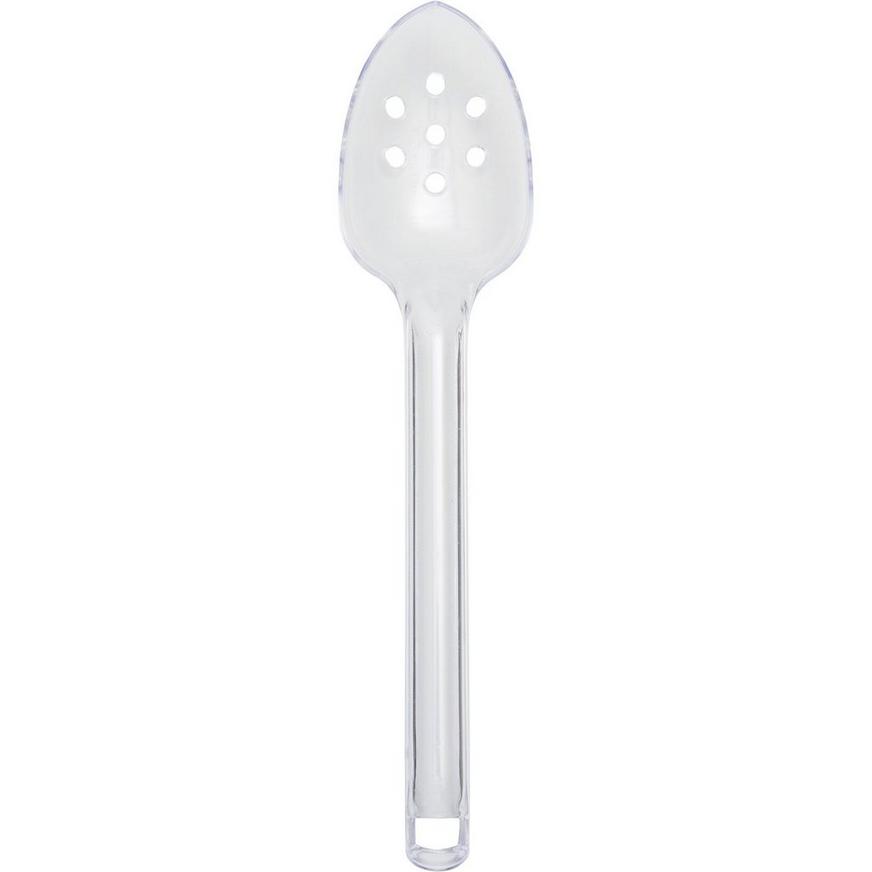 CLEAR Plastic Slotted Serving Spoon